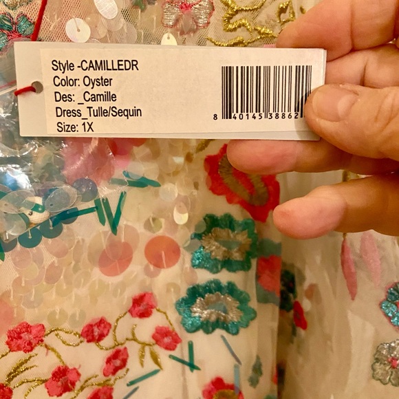 Frances Valentines Camille Sequin Dress Oyster…NEVER WORN - Picture 5 of 10